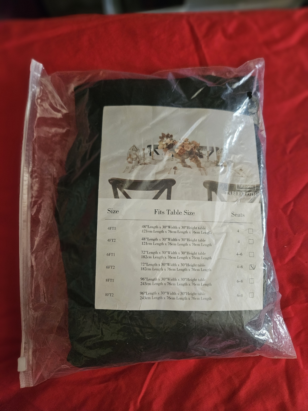 Black Fitted Tablecloth - Fits Various Table Sizes New